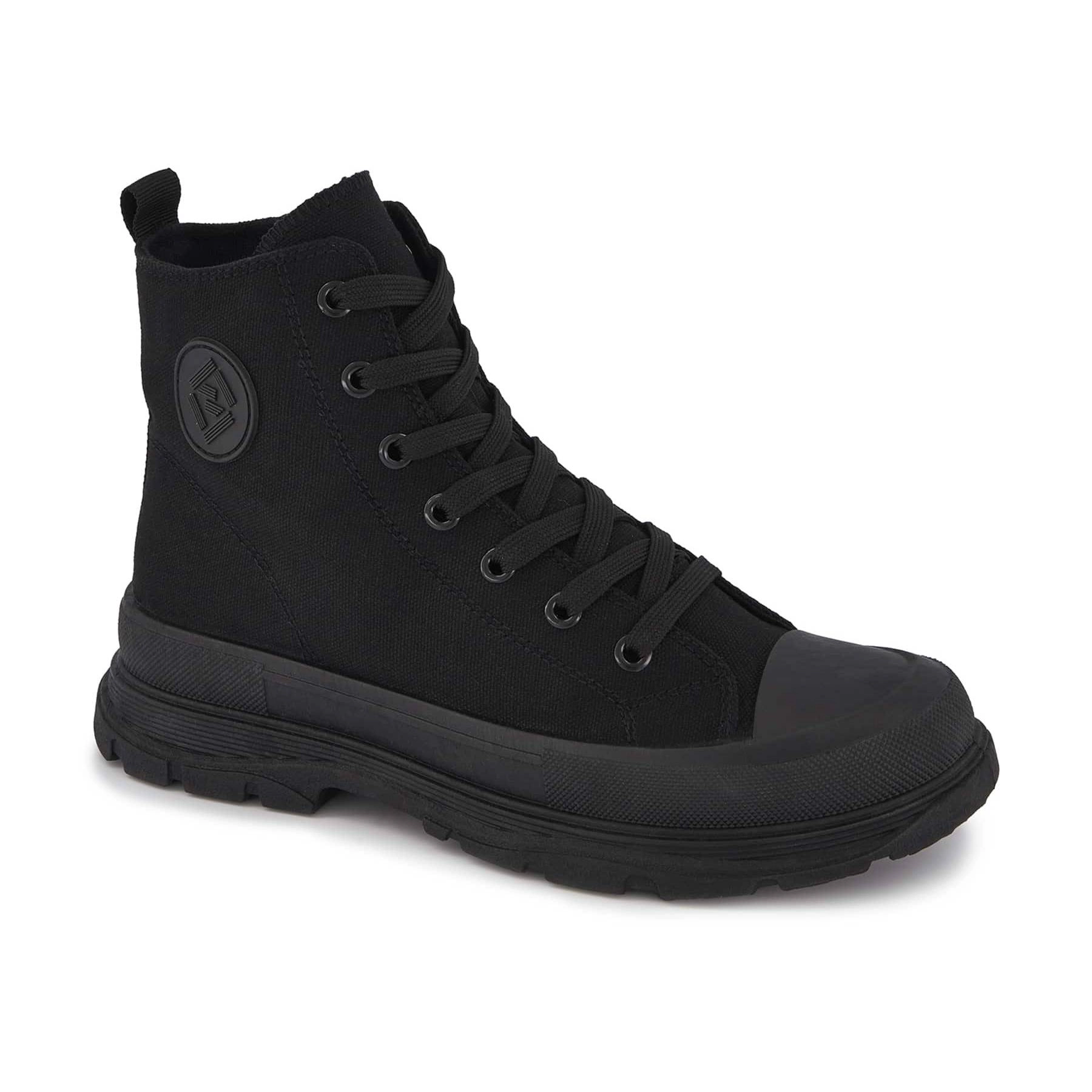 Andrea Canvas Sneaker Booties With Side Zipper