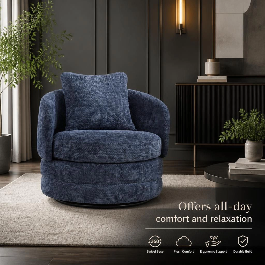GOODSILO Low Profile Upholstered Armless Accent Chair
