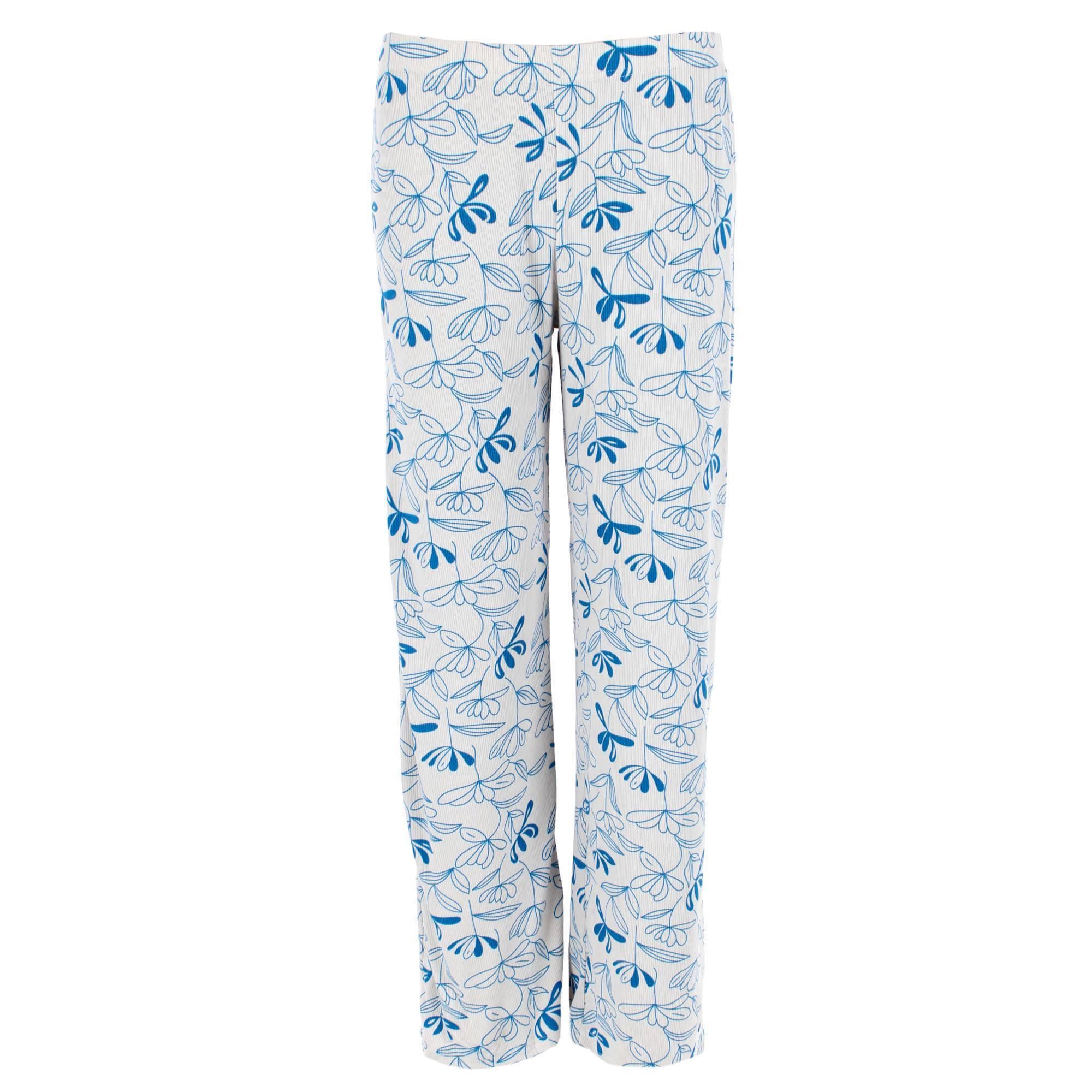 CTM Women's Floral Front Pocket Sleepwear Set