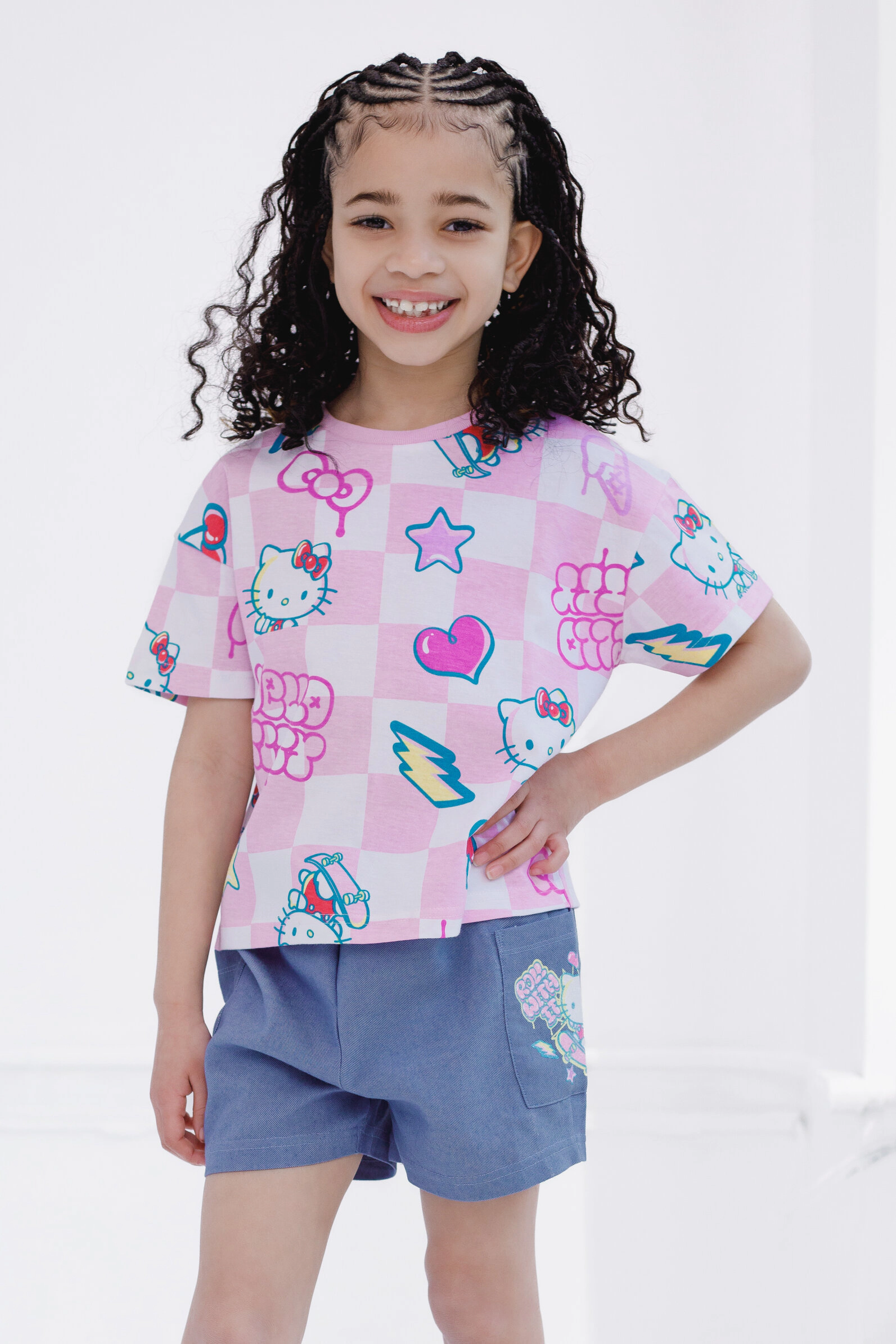 Hello Kitty Girls' 2-Piece T-Shirt and Shorts Set