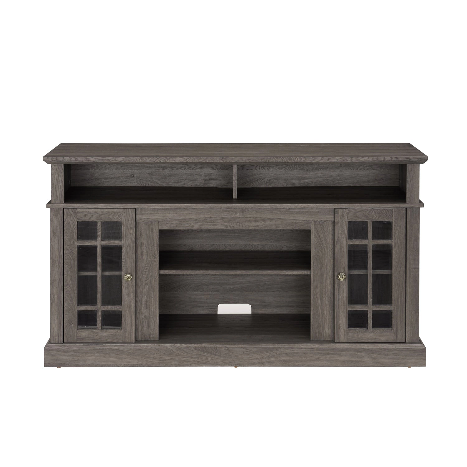 GBruno 58-Inch TV Stand With Glass Door Cabinets