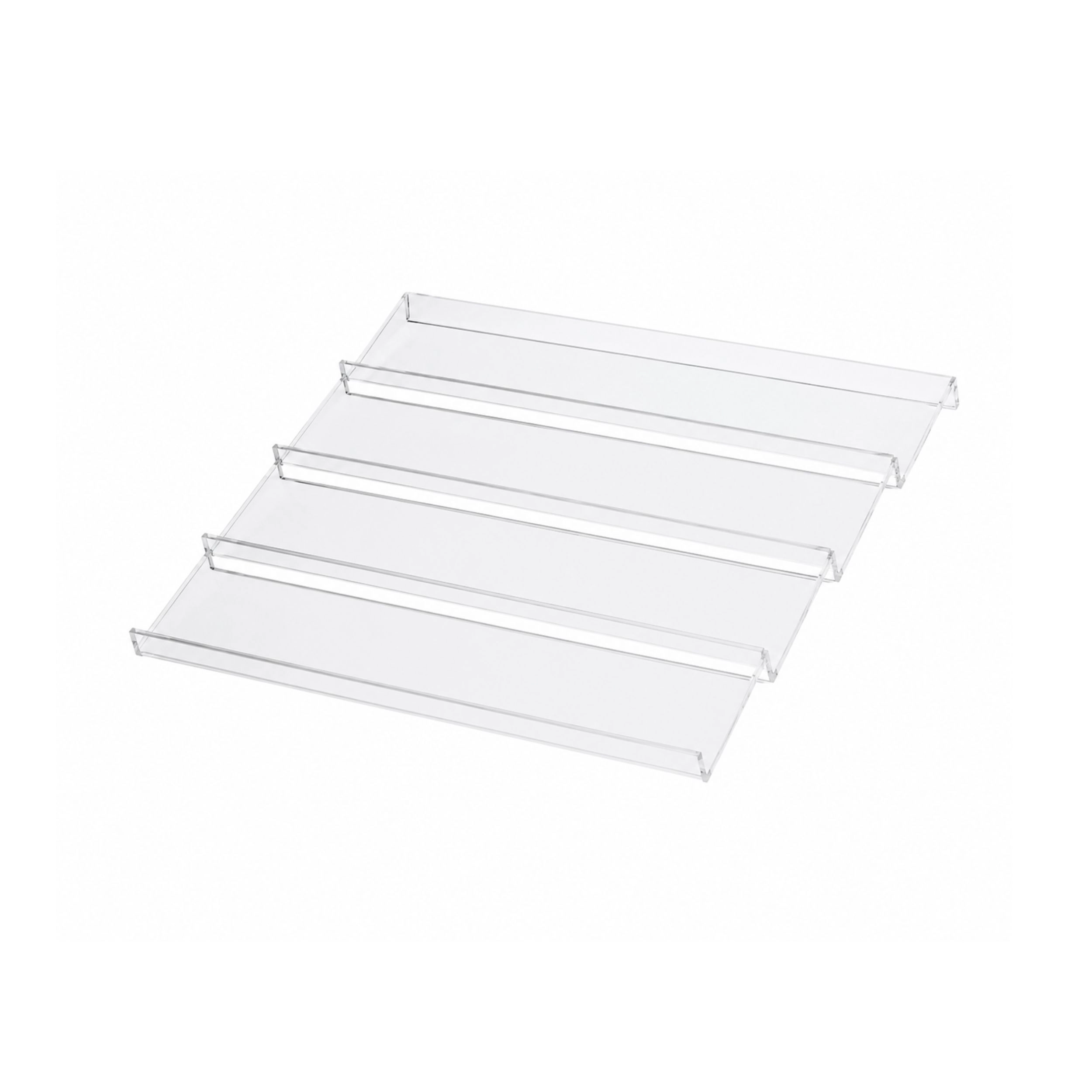 Stock Preferred Expandable 4 Tier Acrylic Spice Drawer Organizer Rack Clear Seasoning Tray