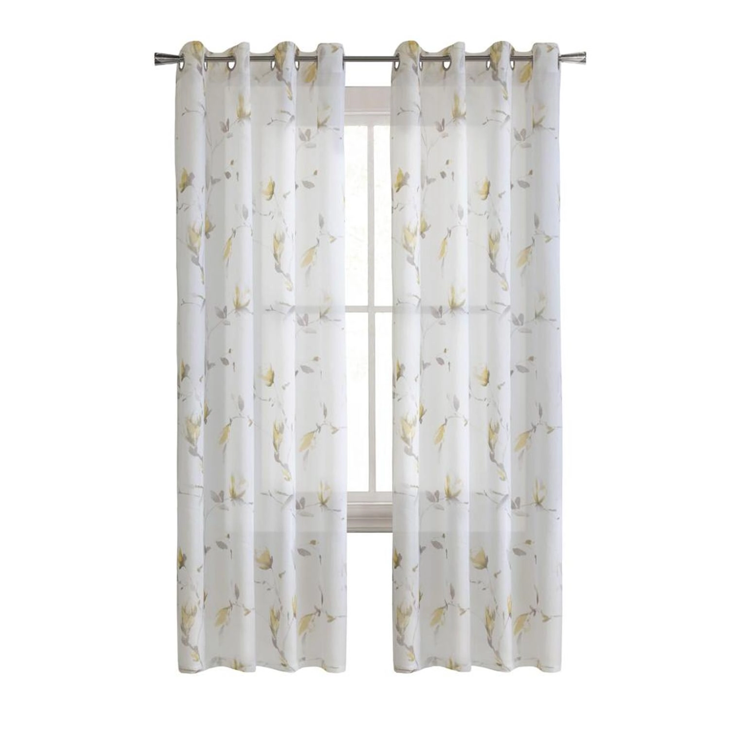 Commonwealth Symphony Grommet Curtain Panel Window Dressing - 52x84", Yellow