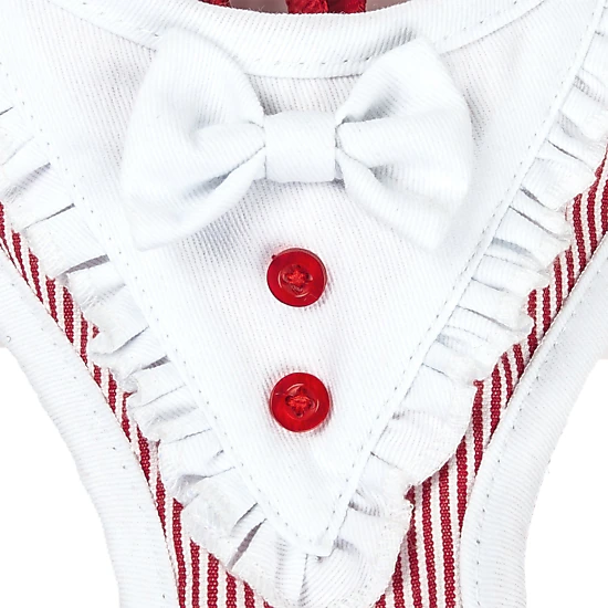 Pet Life ® Luxe 'Spawling' 2-In-1 Mesh Reversed Adjustable Dog Harness-Leash W/ Fashion Bowtie