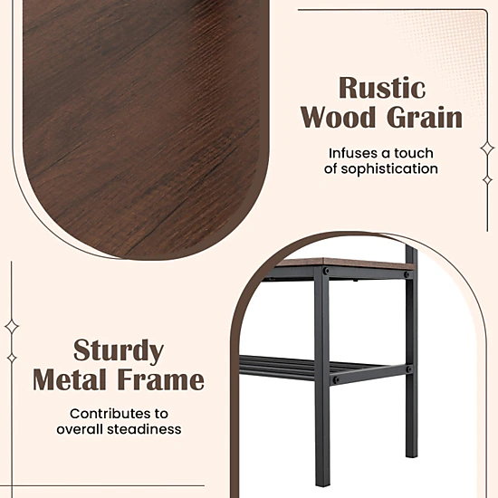 Hivvago 3-in-1 Hall Tree Coat Rack with Storage Bench