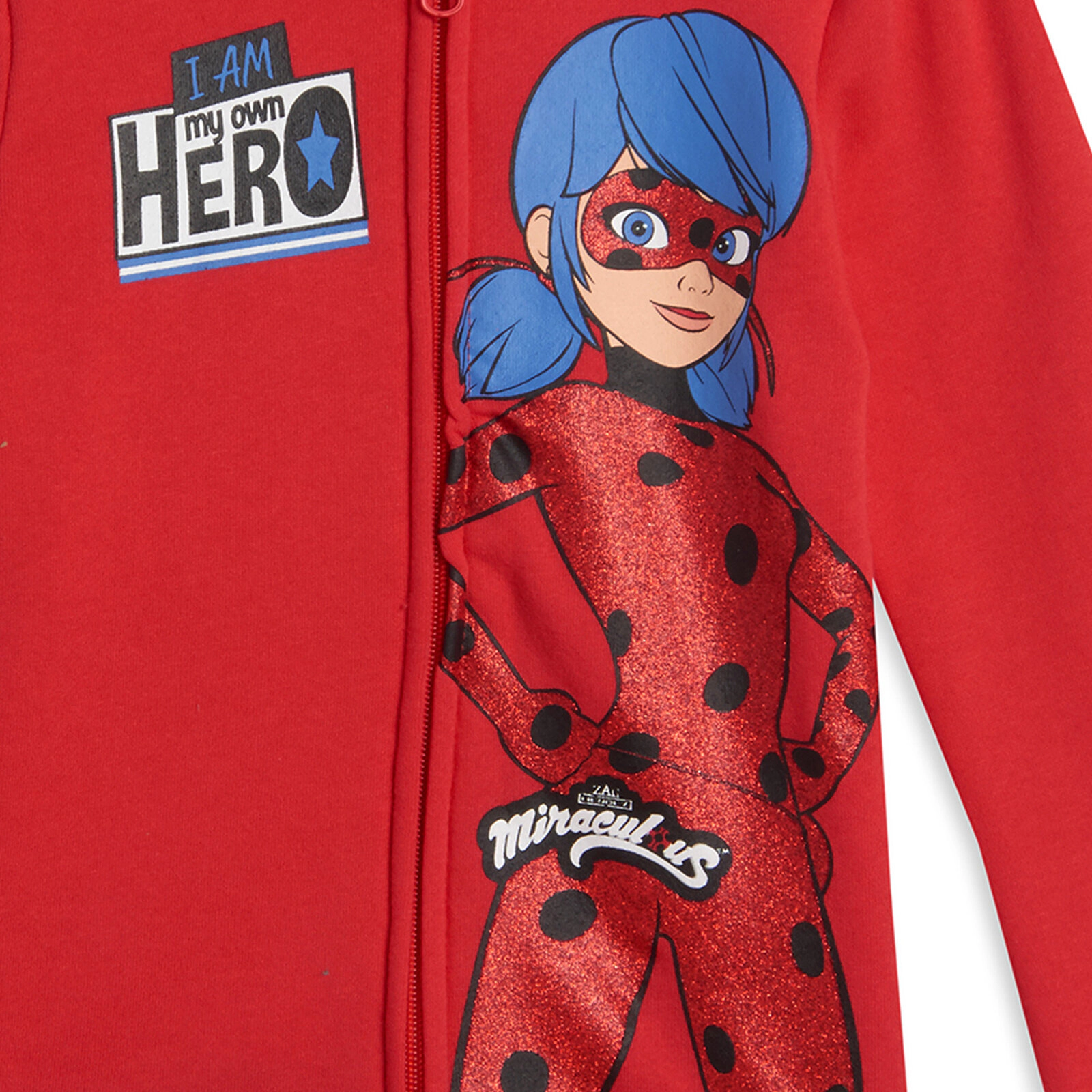 Miraculous Ladybug Girls' Zip-Up Hoodie