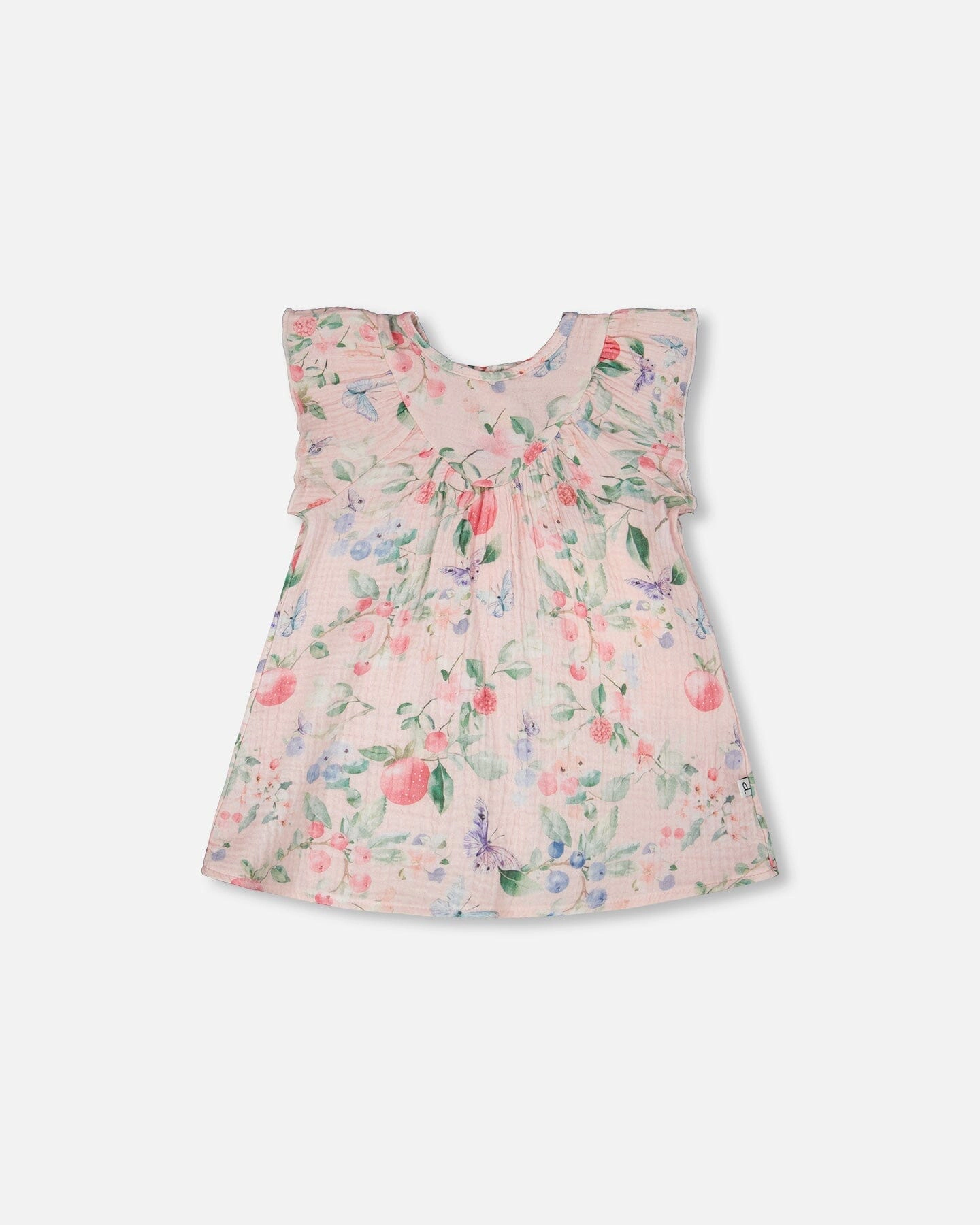 Deux par Girls Cotton Muslin Dress and Bloomer Set Printed Berries