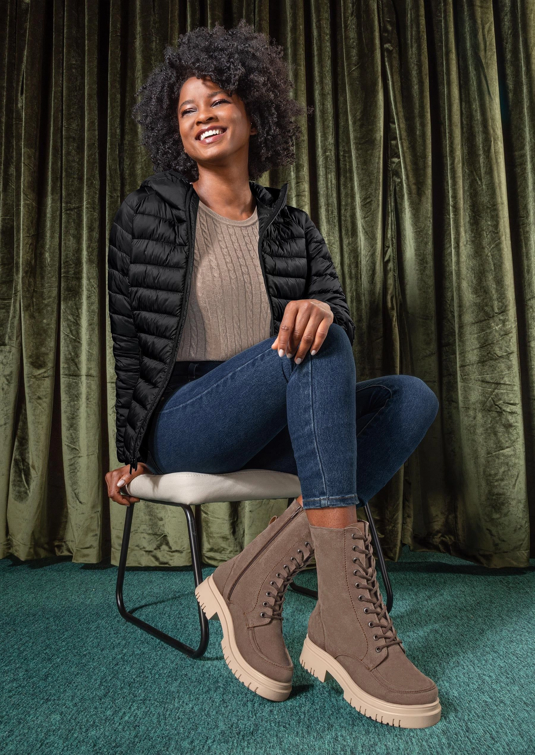 Andrea Tall Combat Boots