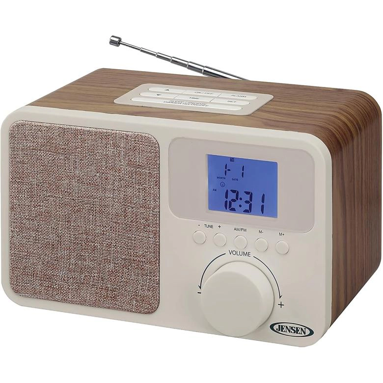 Jensen Digital AM/FM Dual Alarm Clock Radio with Snooze JCR-315