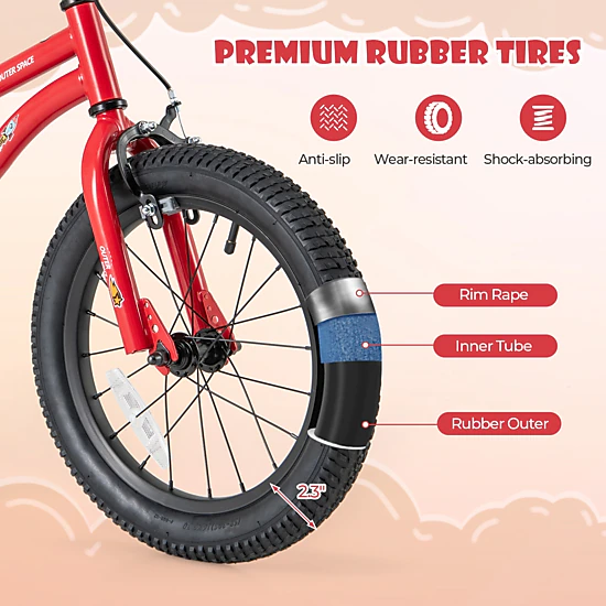 SUGIFT 16-Inch Kids Bicycle with Hand Brake, Coaster Brake, Training ...