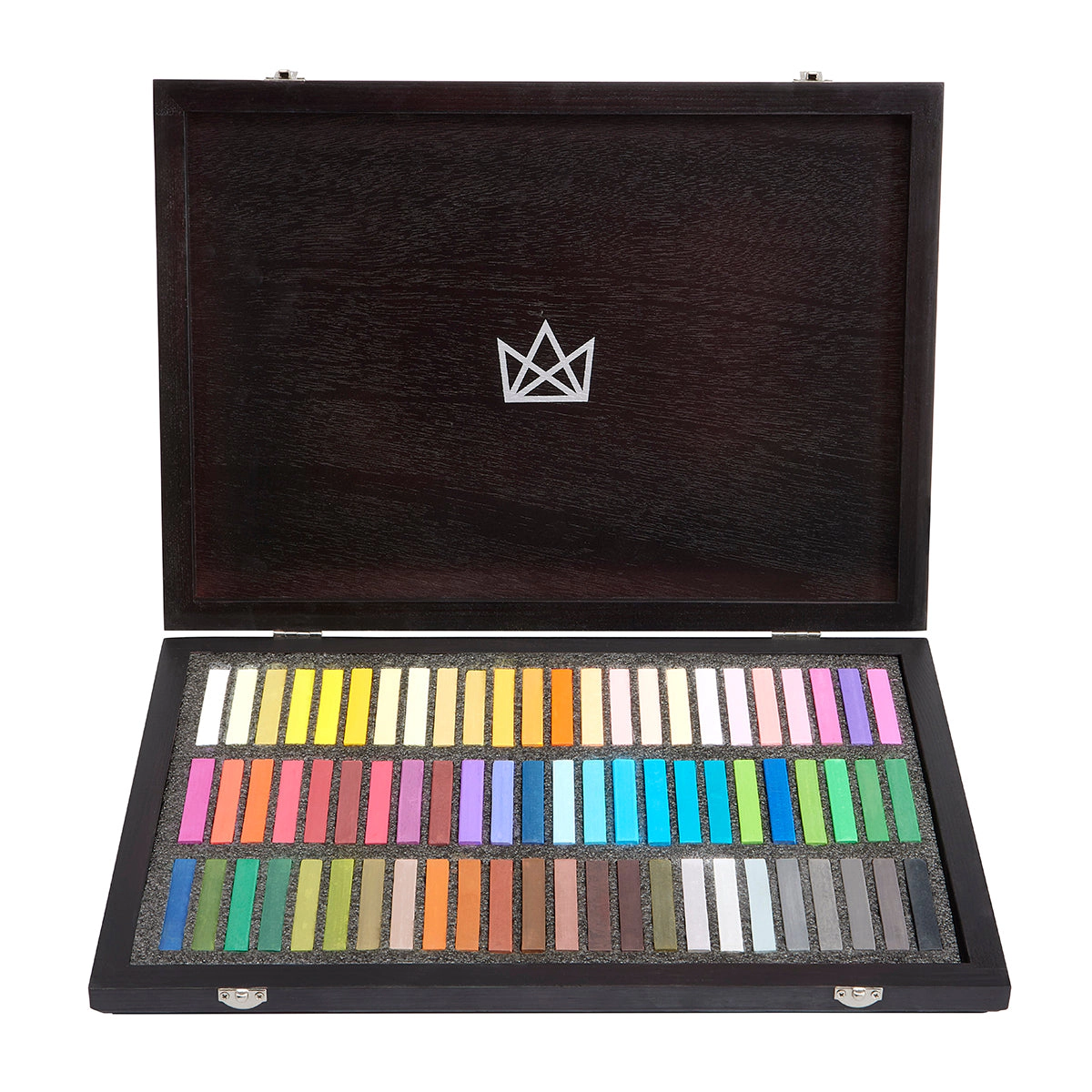 KINGART Soft Square Pastels in Wood Travel Case, 72 Colors