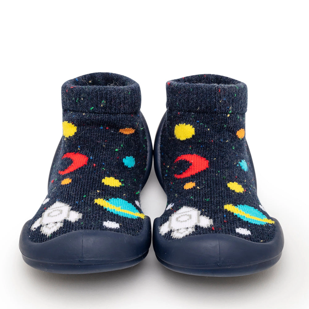 Komuello Baby Boy First Walk Sock Shoes Galaxy