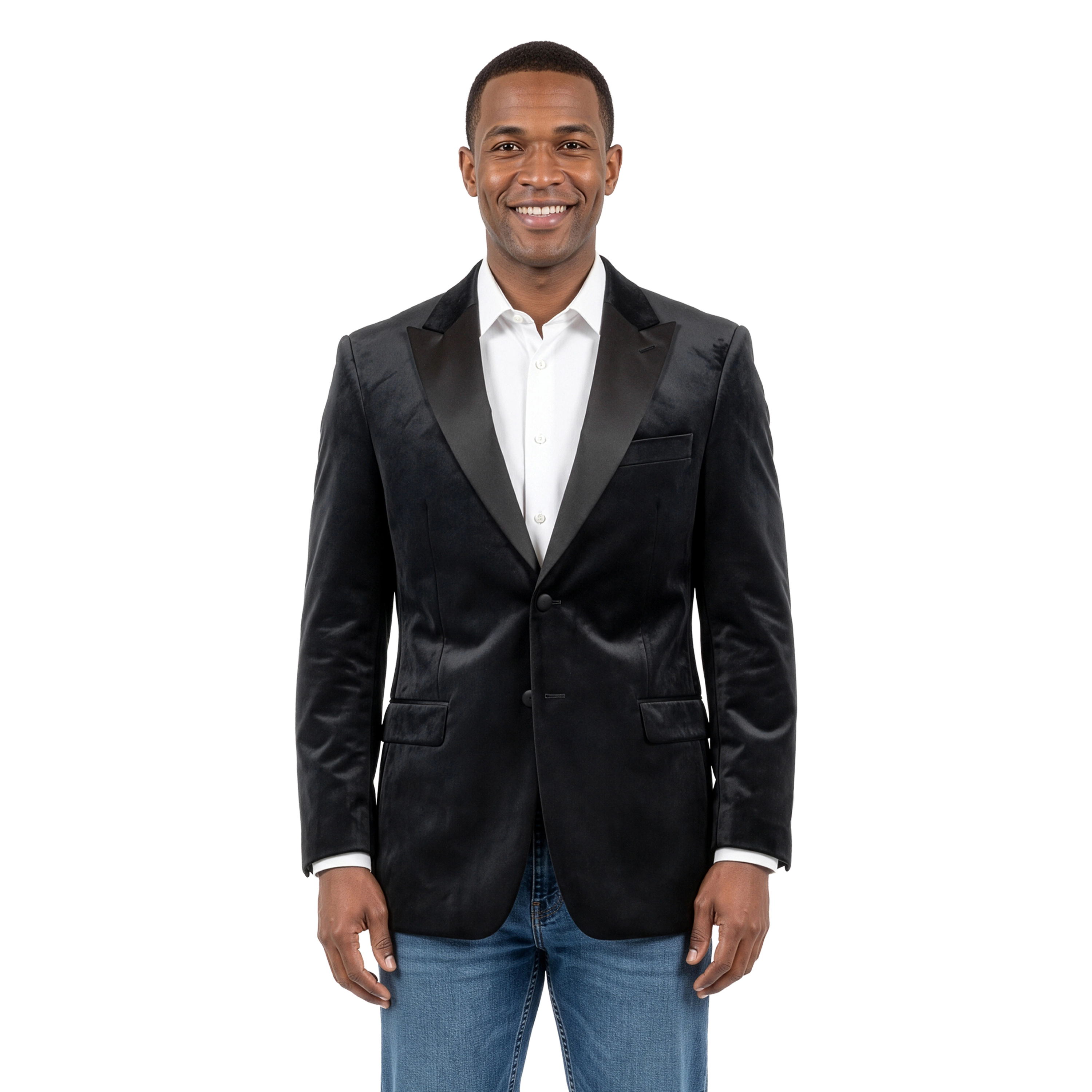 Tazzio Mens Modern Fit Velvet Dinner Jacket