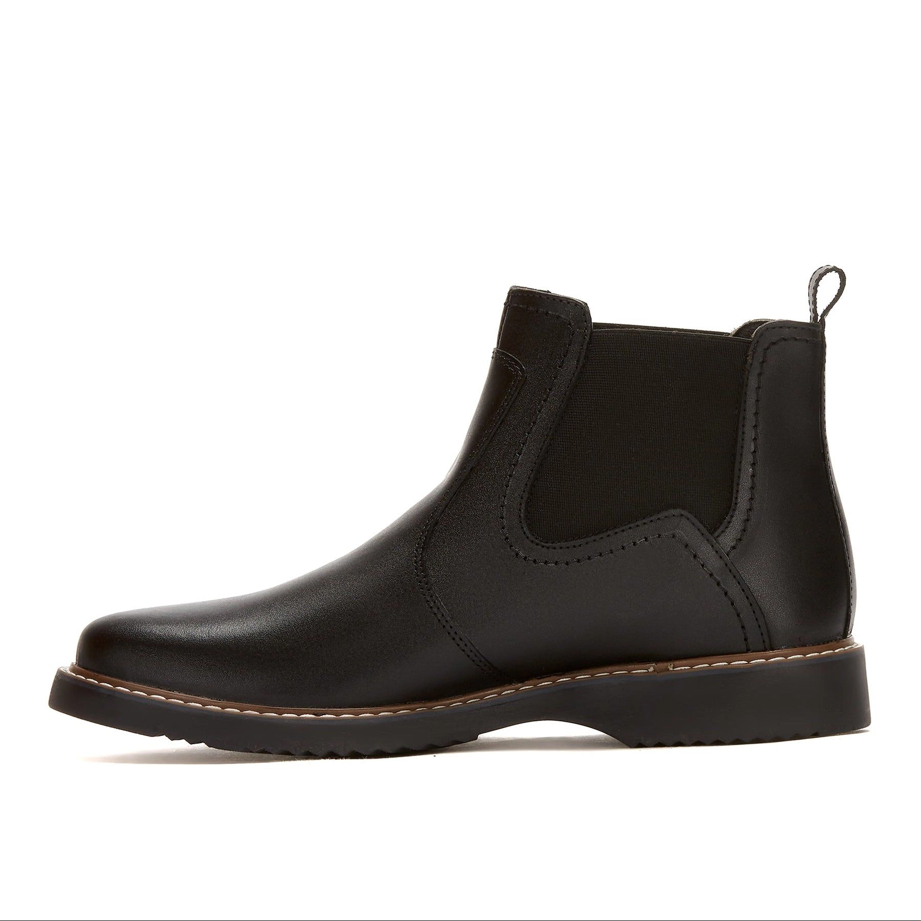 Ferrato Mens Leather Slip-On Boots - Durable Rubber Sole