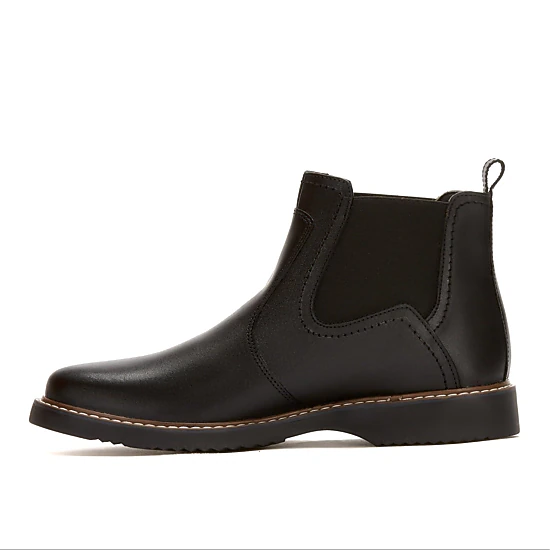 Ferrato Mens Leather Slip-On Boots - Durable Rubber Sole