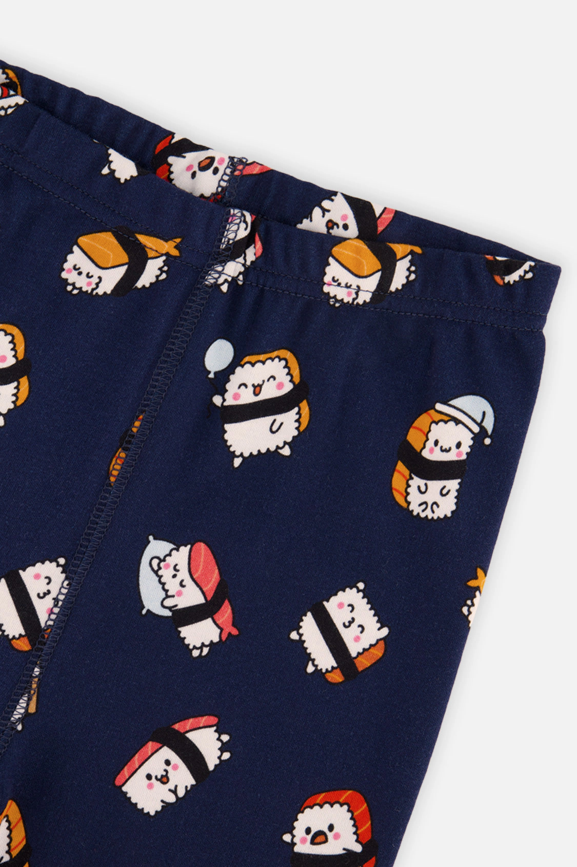 Deux par Deux Boys Organic Cotton Sushi Two Piece Pajama Set with Raglan Sleeve Top and Waist Pants