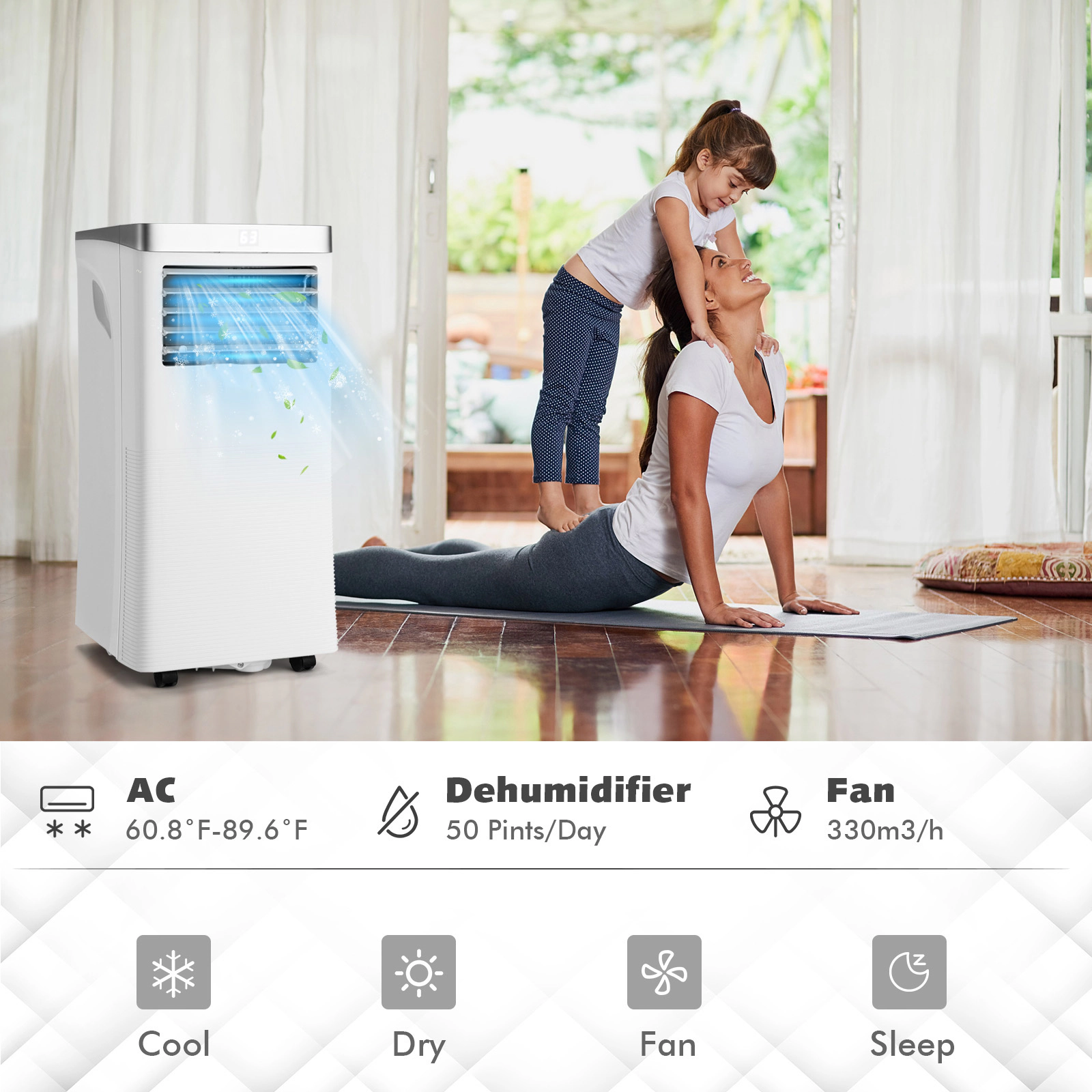 SlickBlue Unisex Portable 10000 BTU Air Conditioner