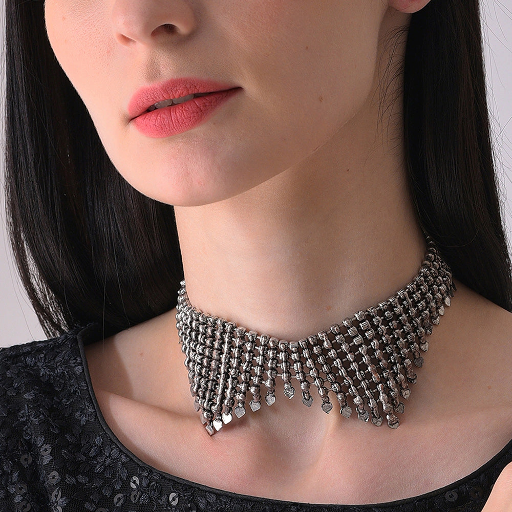 SOHI Women's Silver Coloured Necklace