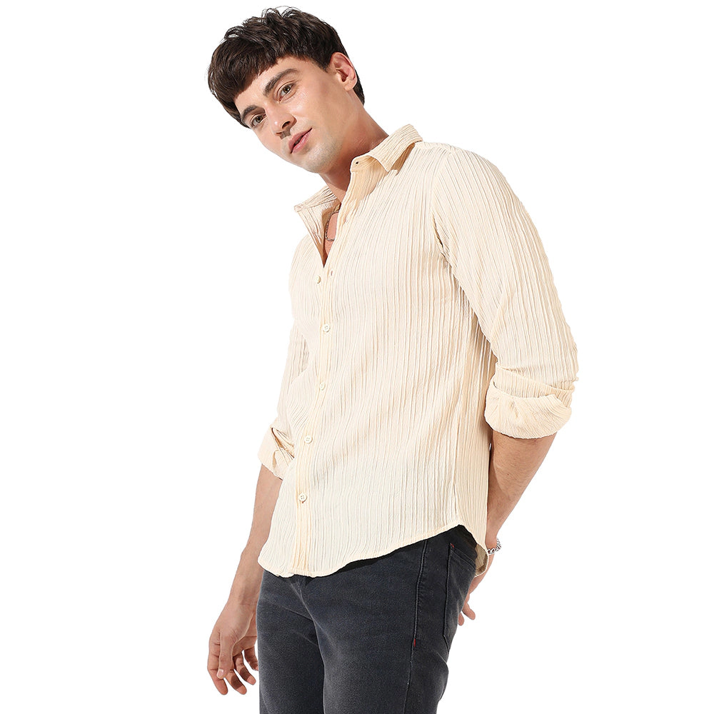 Men's Textured Casual Shirt