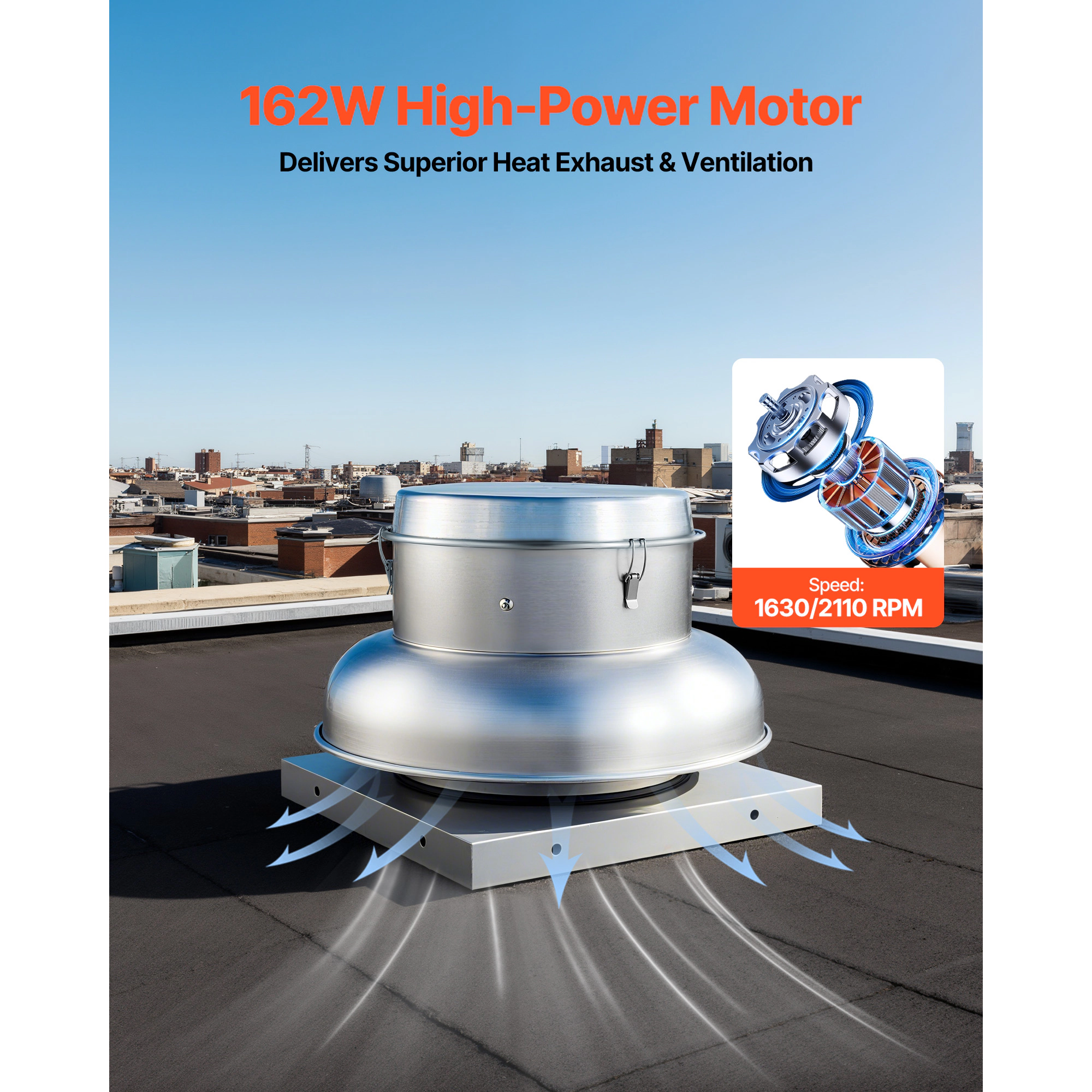 HONGGE Roof Exhaust Fan Speed