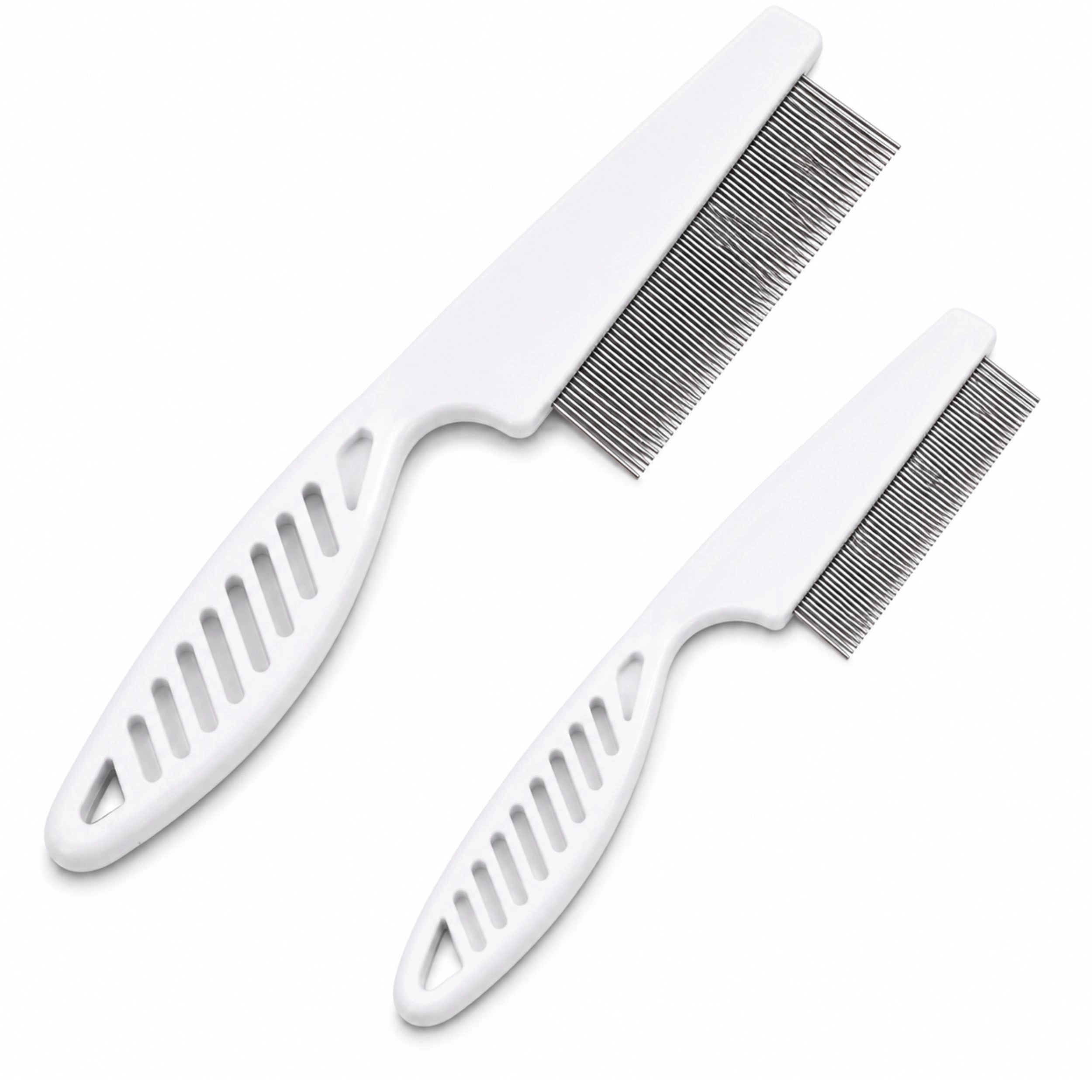 Home Collection Pack of 2 Stainless Steel Pet Detangling Comb Set for Dogs & Cats