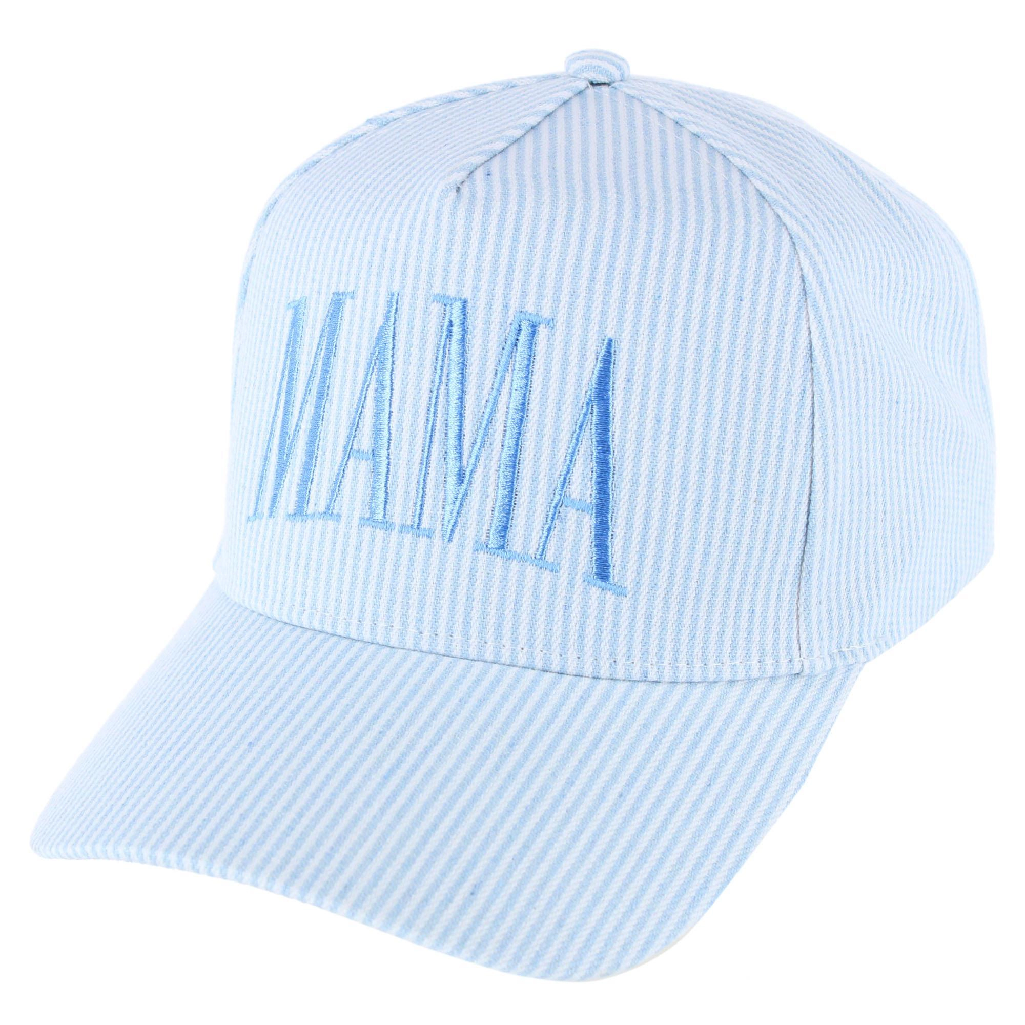 CTM Women's Mama Striped Baseball Cap