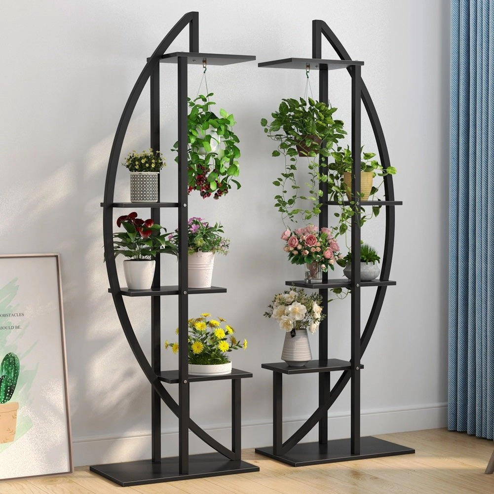 Tribesigns 5-Tier Plant Stand Pack of 2, Multi-Layer Bonsai Flower Rack
