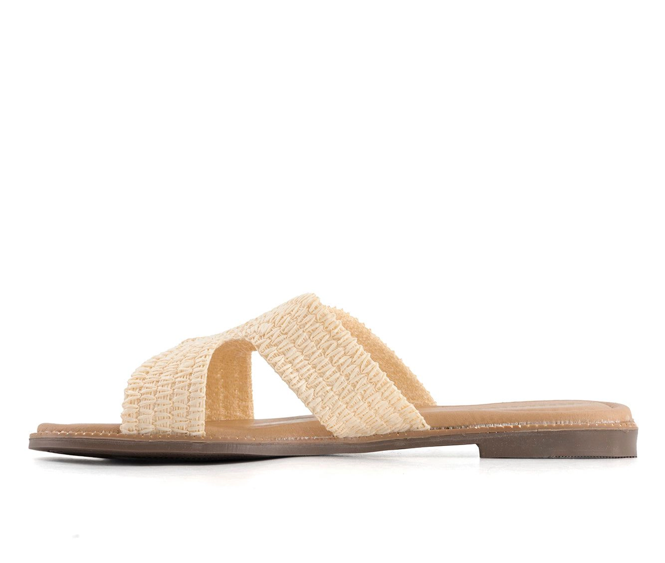 Andrea Womens Flat Slide Sandals With Ultra Comfort Insole
