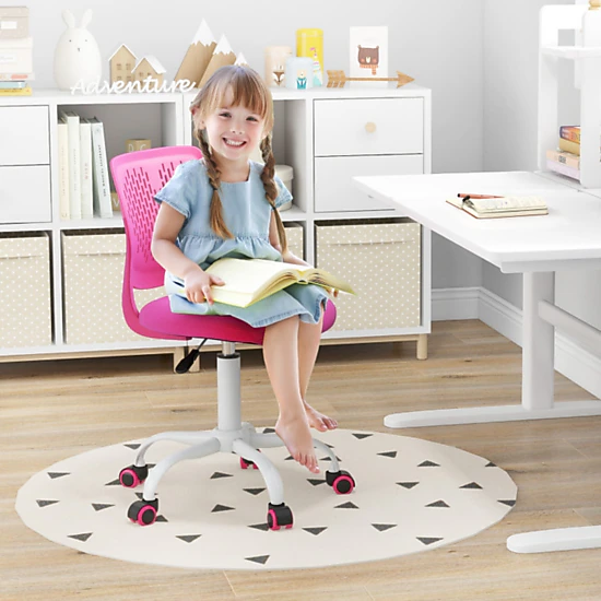 SlickBlue Children Swivel Task Chair with Rolling Casters and Seat