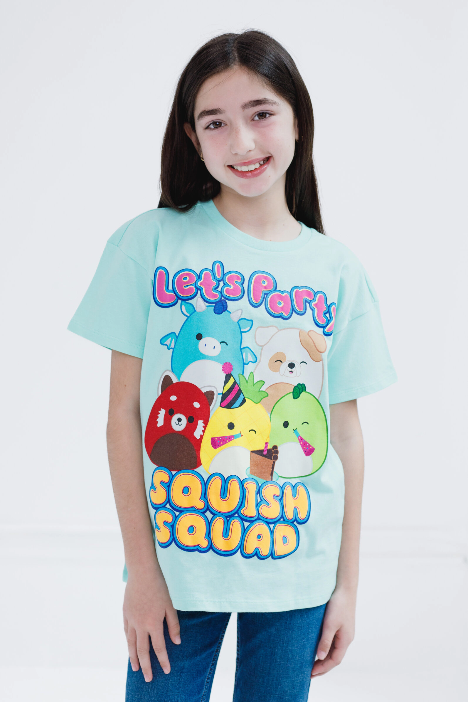 Squishmallows Girls' Birthday Short Sleeve T-Shirt