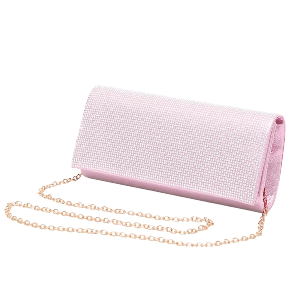 Fashnzfab Bling Solid Evening Clutch Crossbody Bag