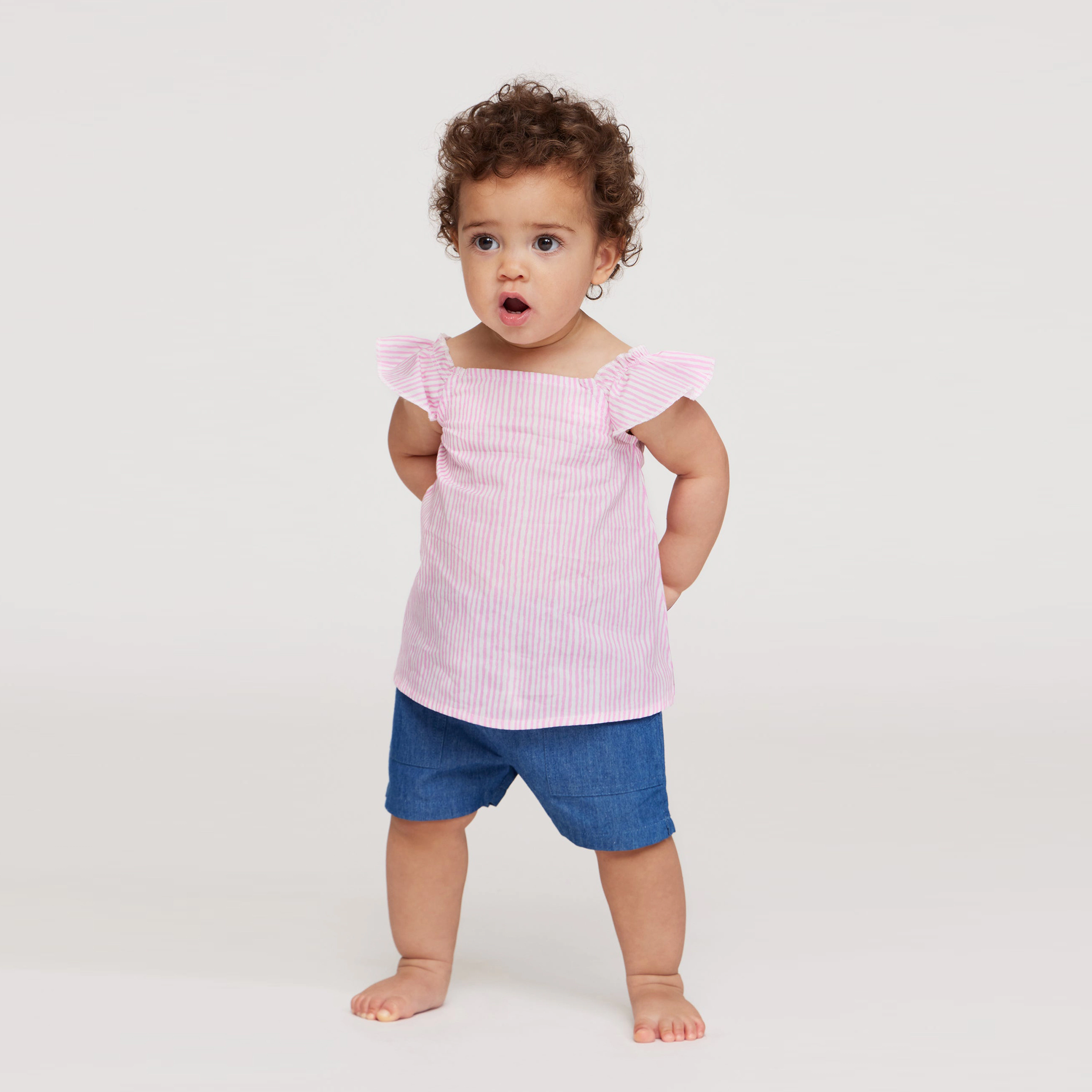 Rockets of Awesome Chambray Short For Baby Girl