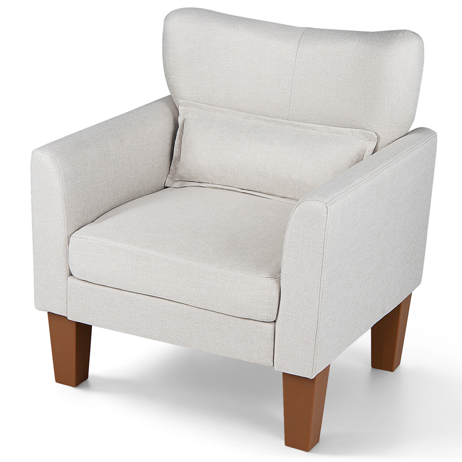 LJG Modern Accent Chair with Removable Cushion & Pillow for Living Room