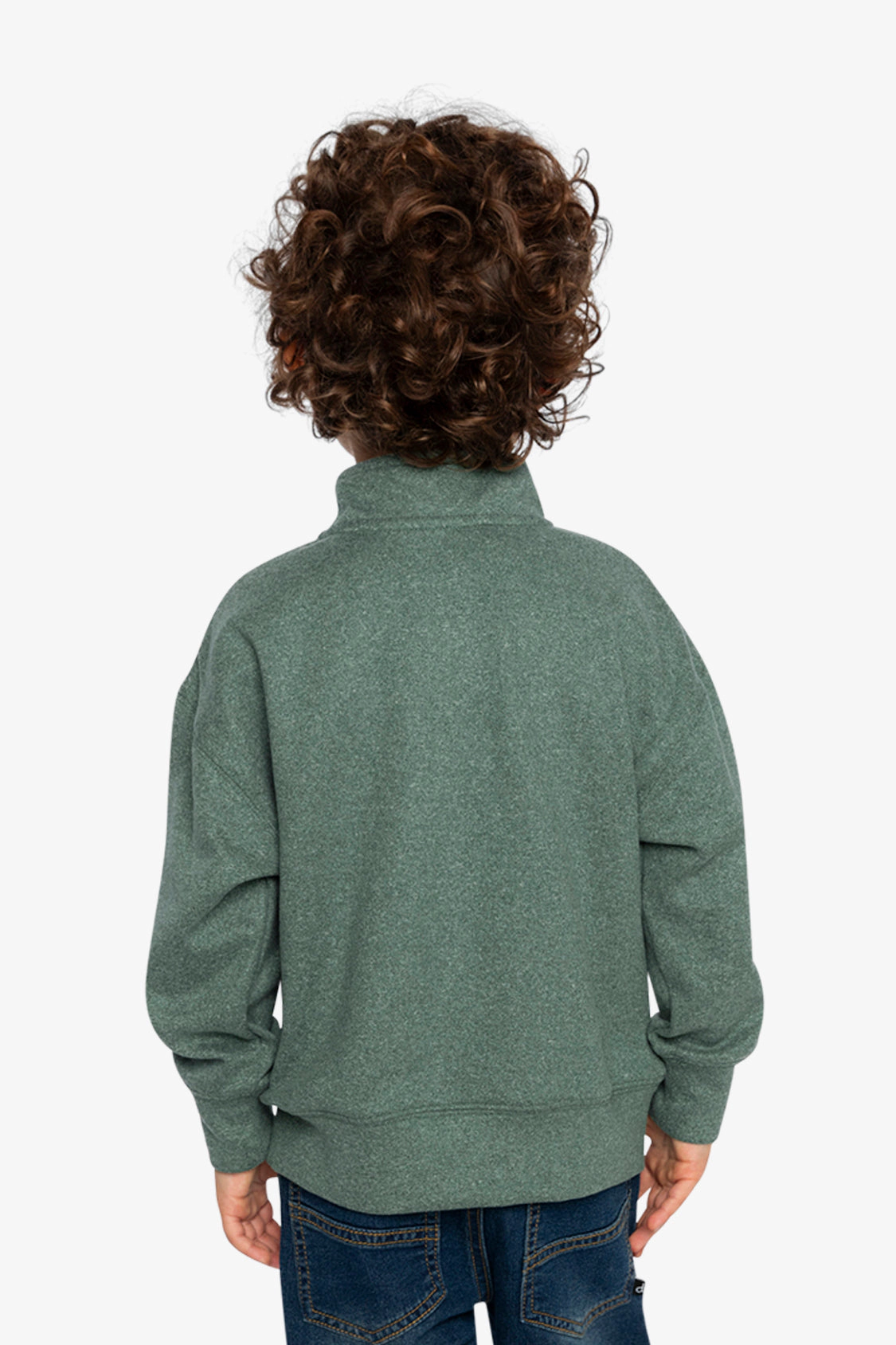 Deux par Boys Half Zip Mock Neck Sweater