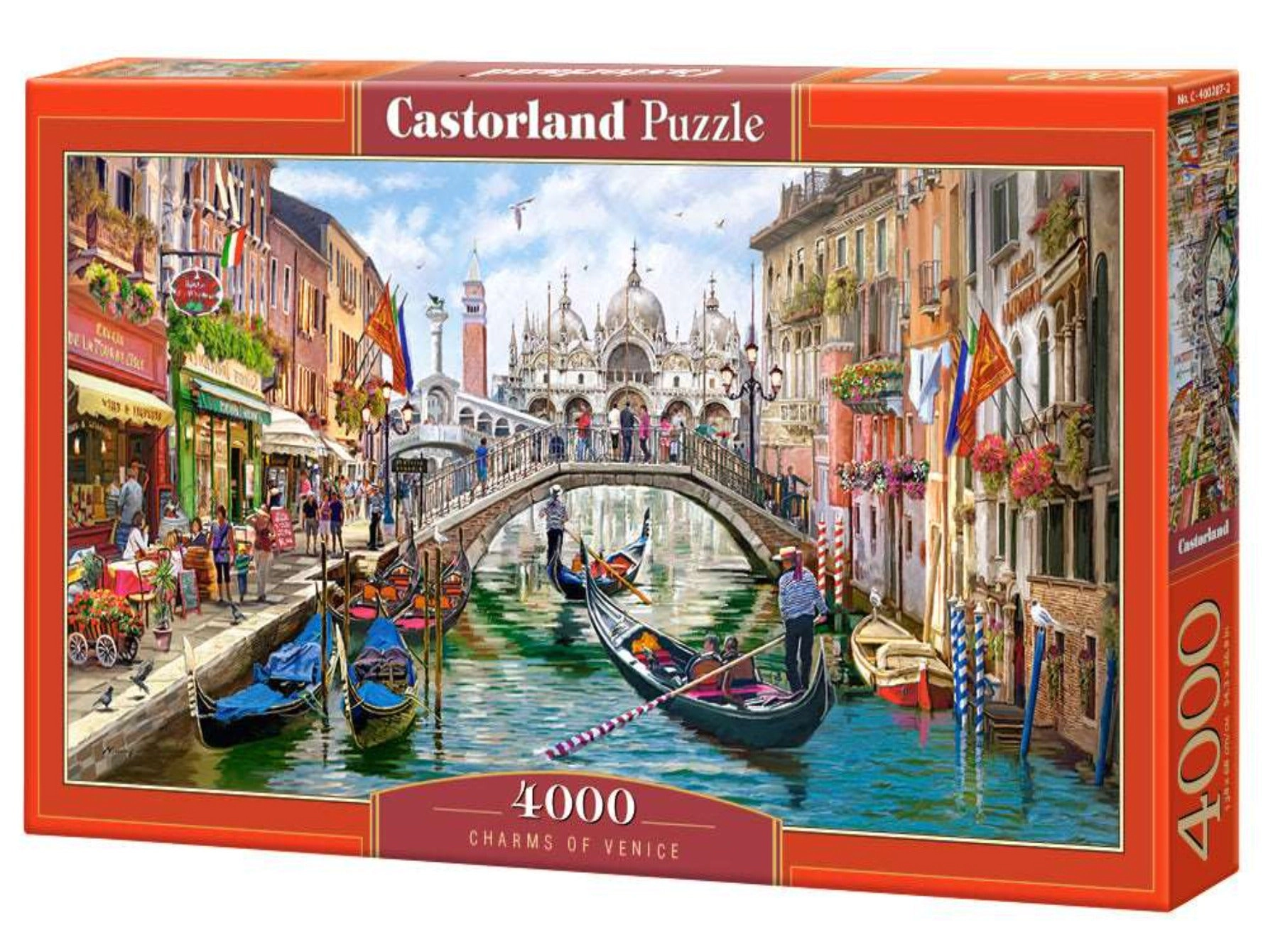 CASTORLAND 4000 Piece Jigsaw Puzzles, Charms of Venice, Italy Puzzle, Gondola Puzzle, European Puzzle, C-400287-2