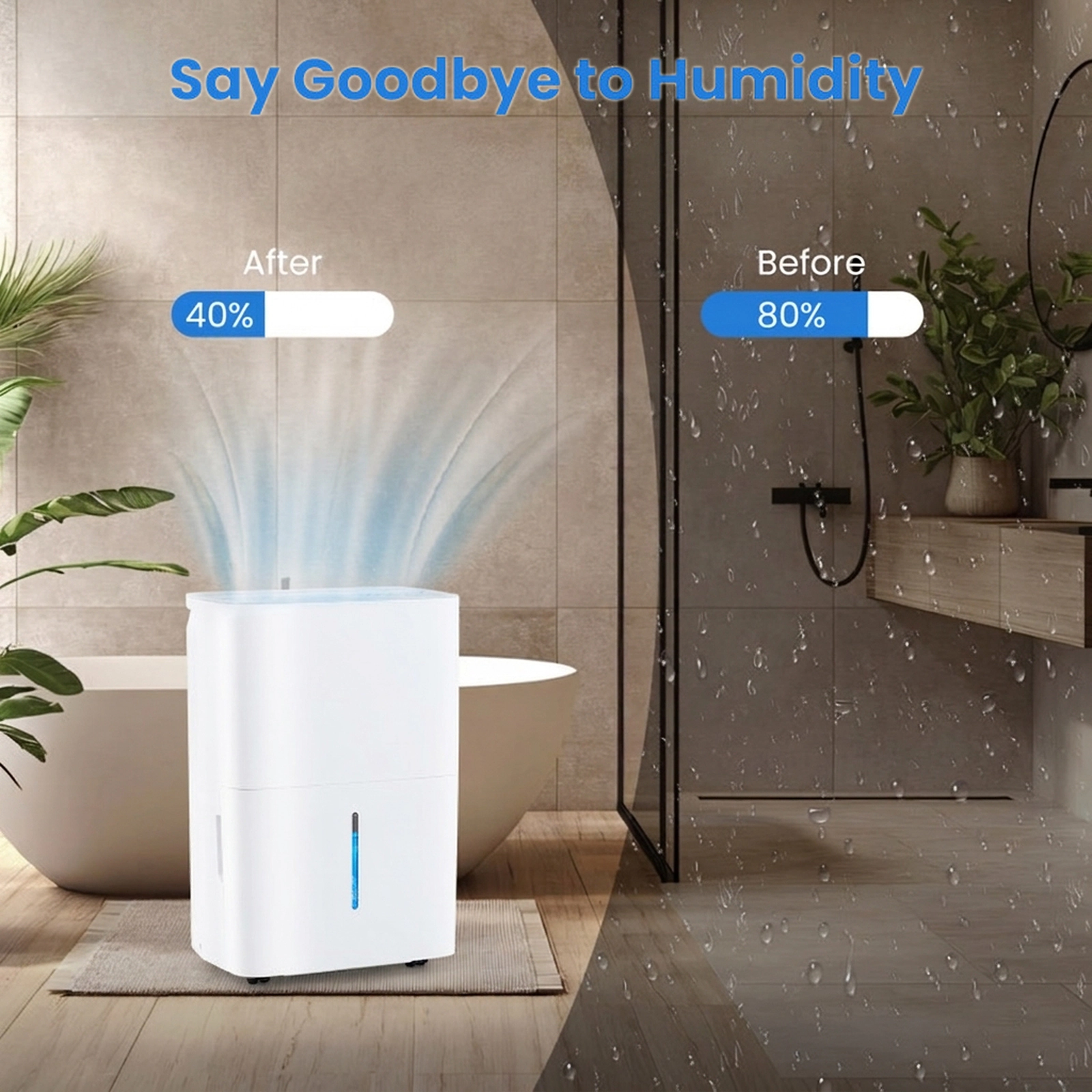 SUGIFT White 6000-Sq-Ft 94.5-Pint Dehumidifier with Pump Drain Hose and 24H Timer 13-in W 9-in D 19.5-in H
