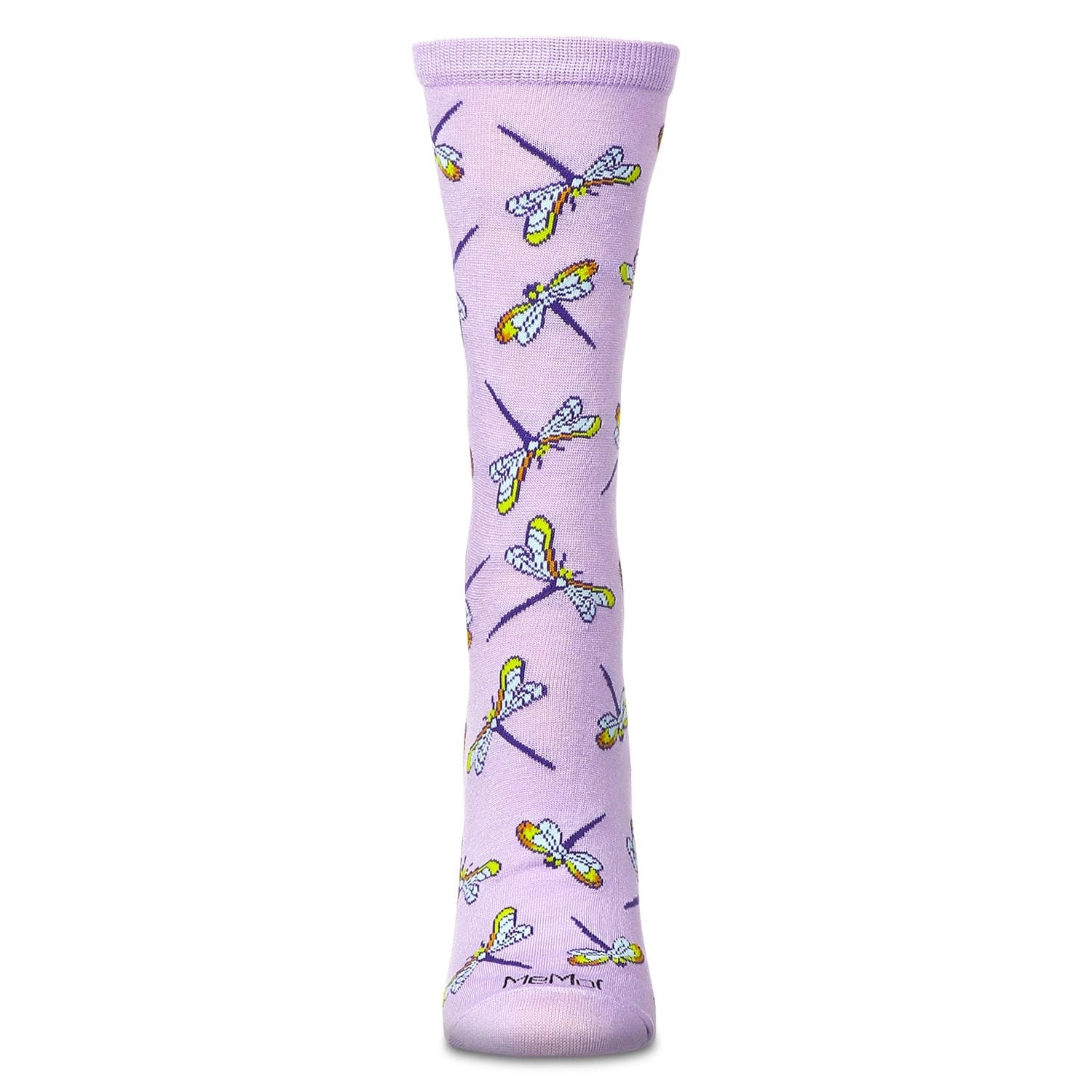 MeMoi Women's Dragonflies Rayon from Bamboo Crew Socks