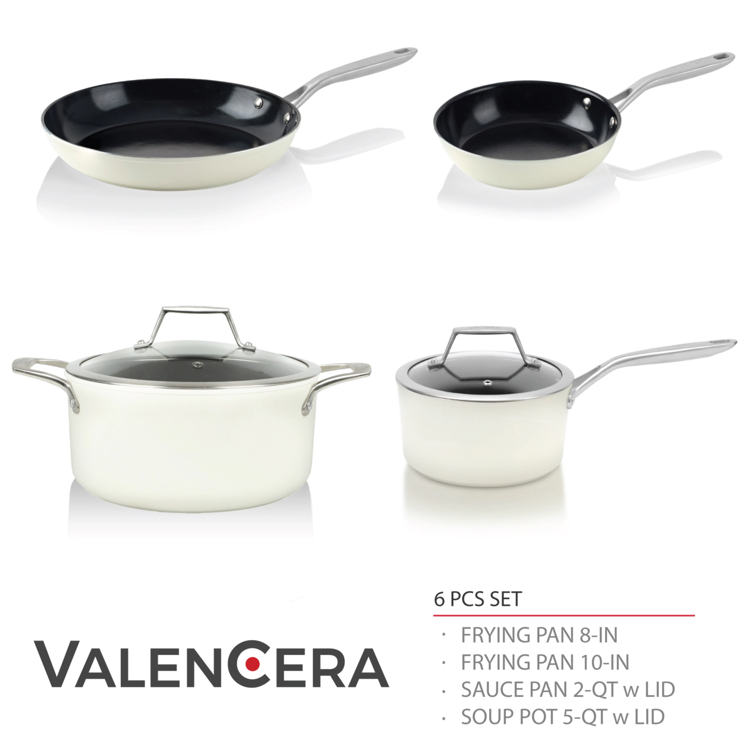TECHEF - ValenCera - 6 Piece Cookware Set
