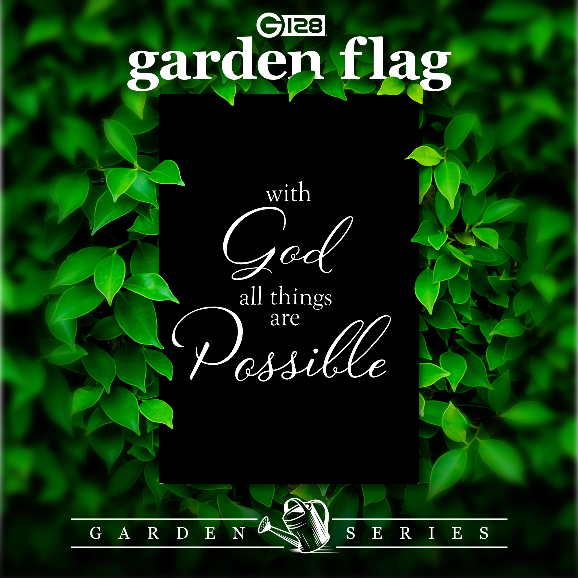 G128 With God All Things Possible Double-Sided 12x18 Garden Flag