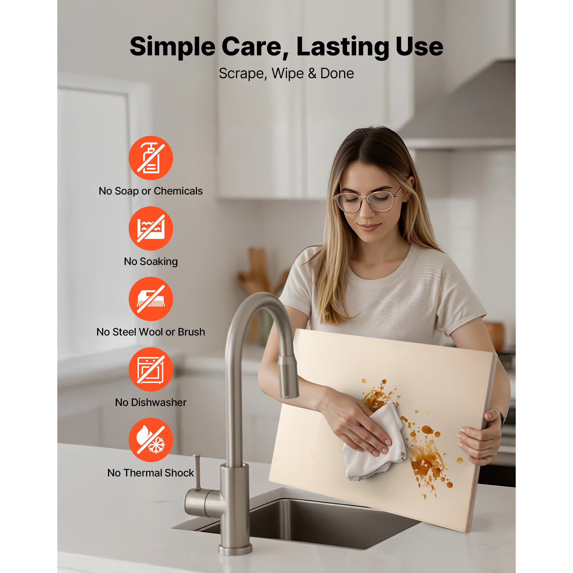 HONGGE Large Cordierite Pizza Stone 1450℉ Heat-Resistant for Oven BBQ