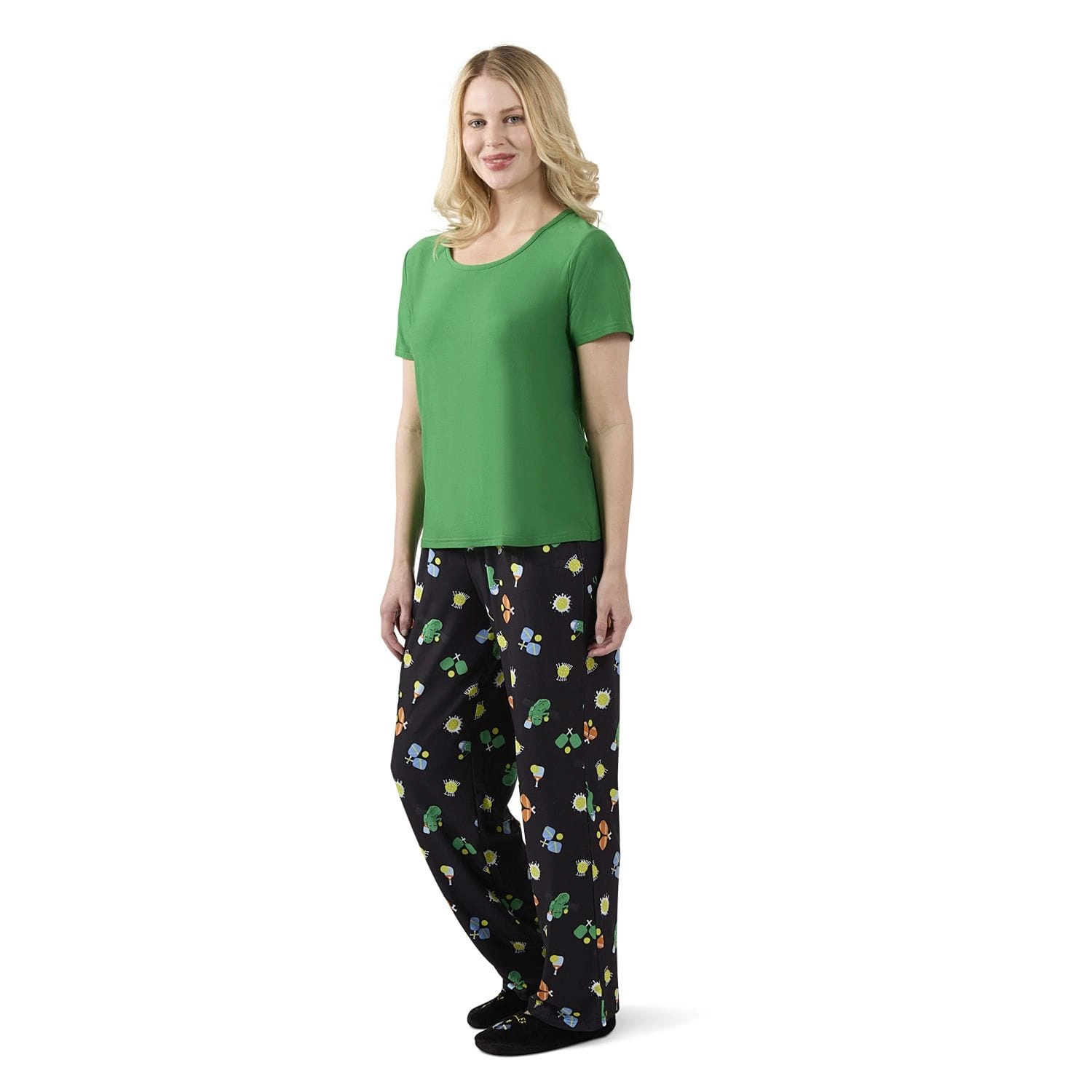 MeMoi Women's Pickleball Princess Two Piece Pajama Set A Bag