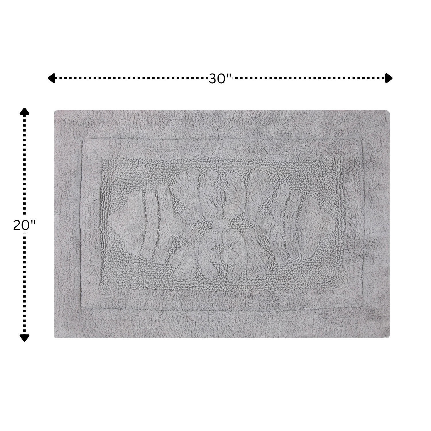 Cipher 220 GSF Non Skid Back Cotton Bath Rug 20in x 30in by Knightsbridge