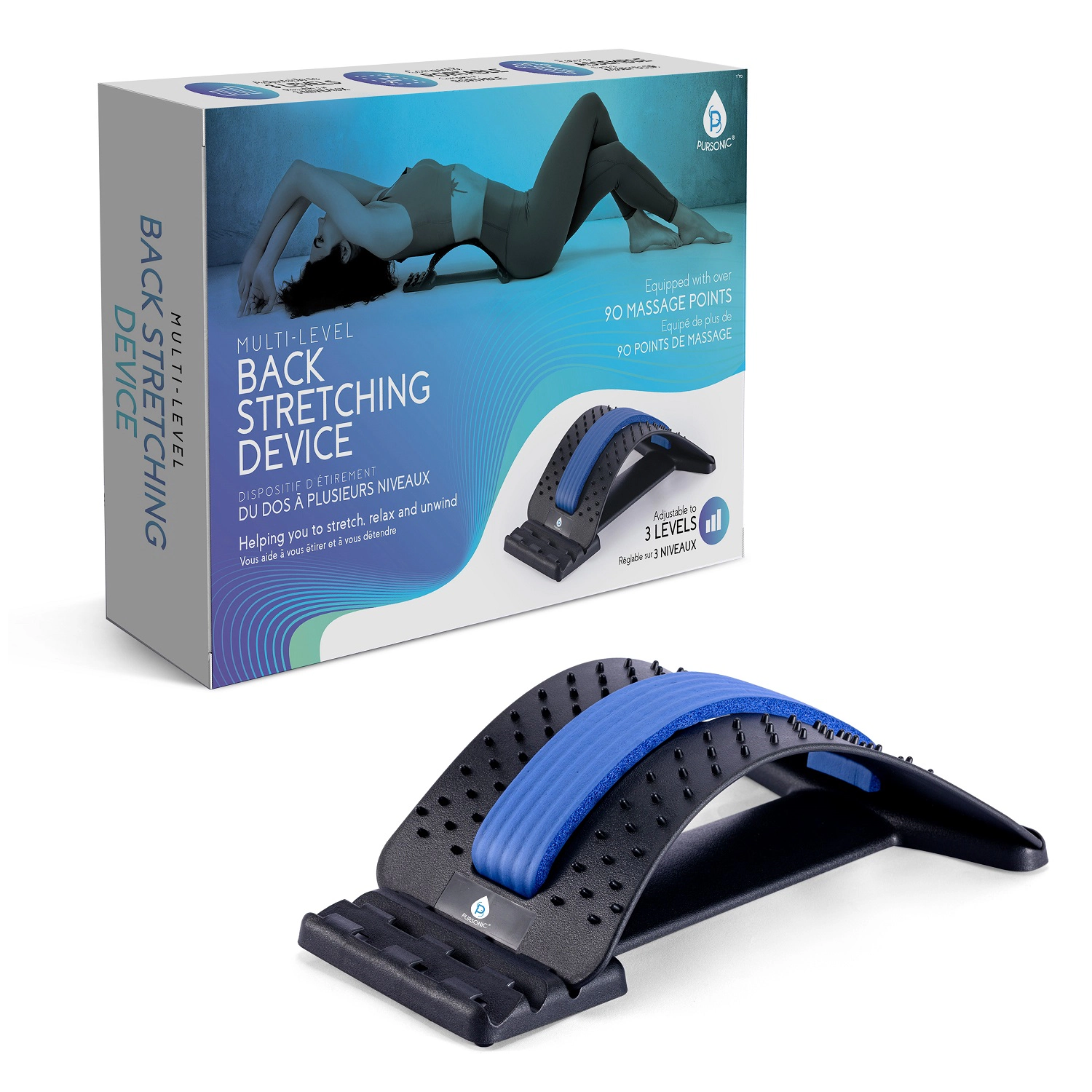 Pursonic Unisex Adjustable Spinal Decompression & Back Stretching Device