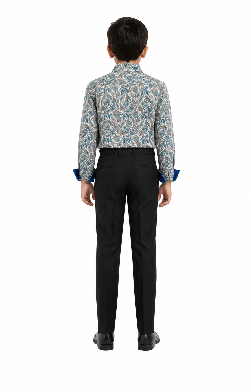 Elie Balleh Boys Slim Fit Paisley Sport Shirt