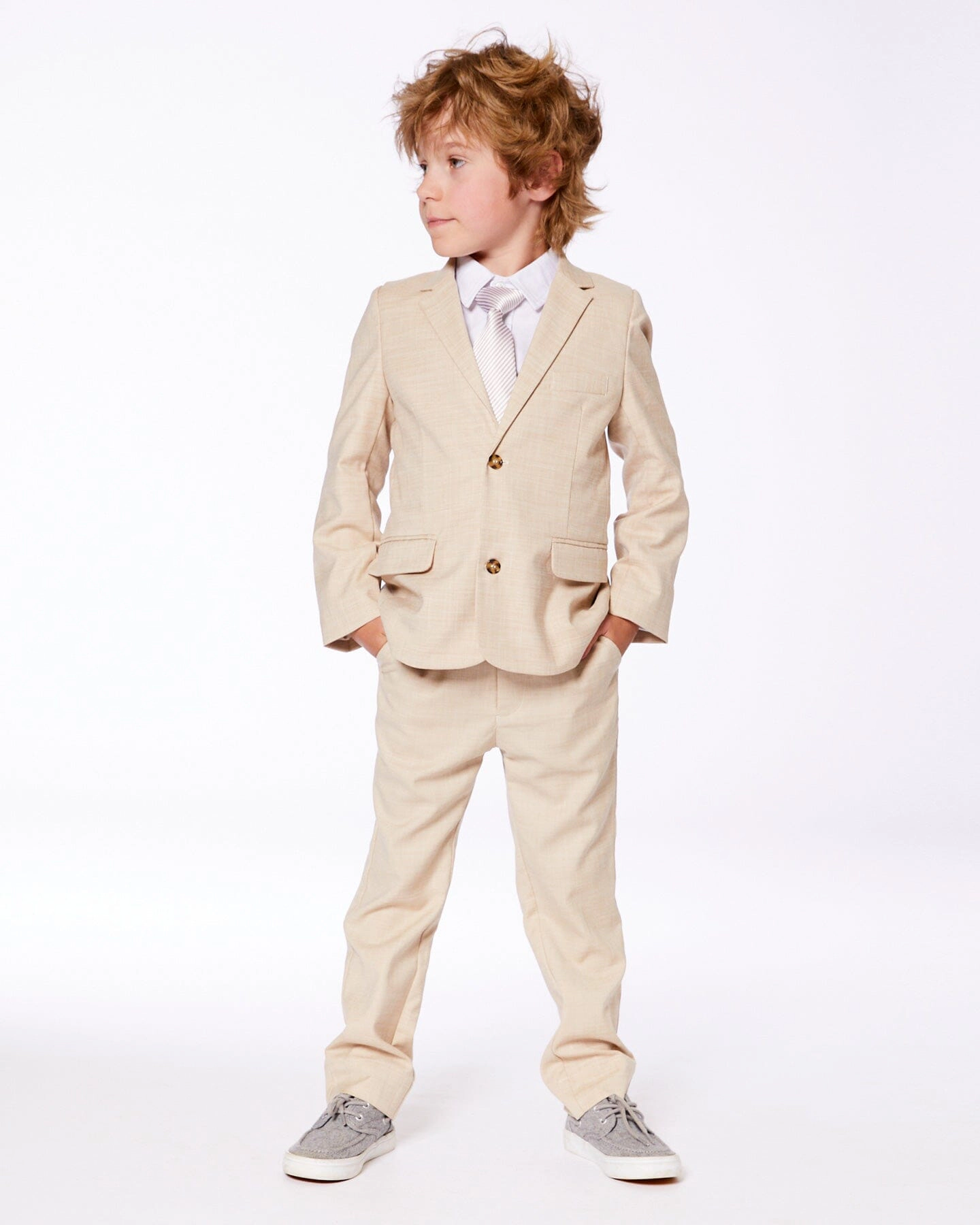 Deux par Boys Classic Button Front Pants