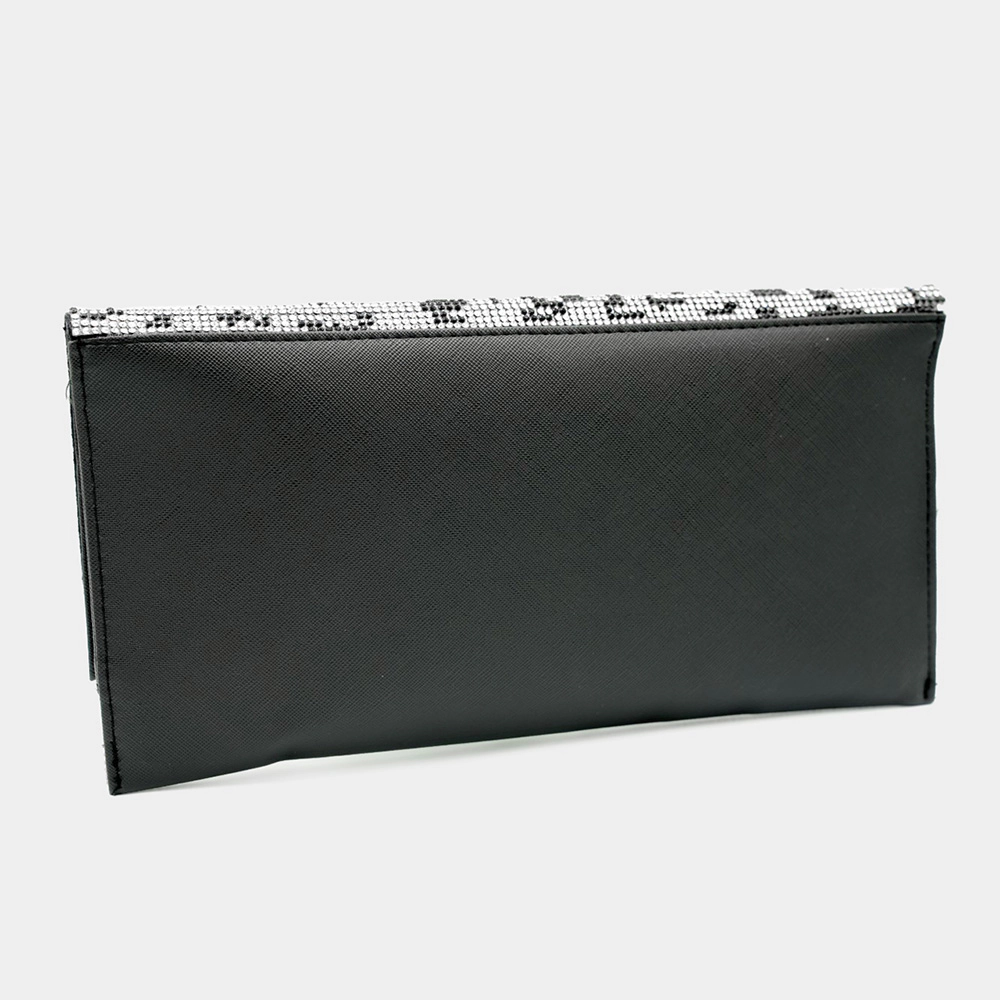 FASHNZFAB Bling Leopard Patterned Evening Clutch / Crossbody Bag