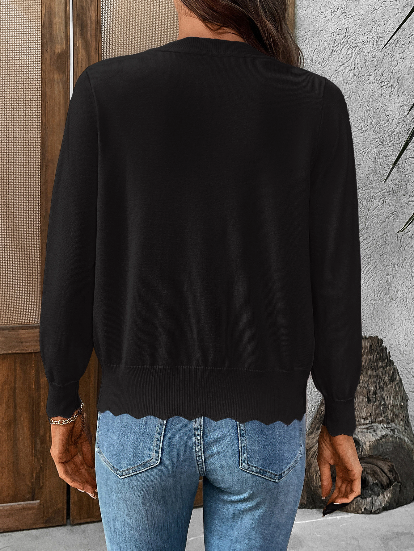 Women Long Sleeve Casual Lightweight Button Down V-Neck Cardigans