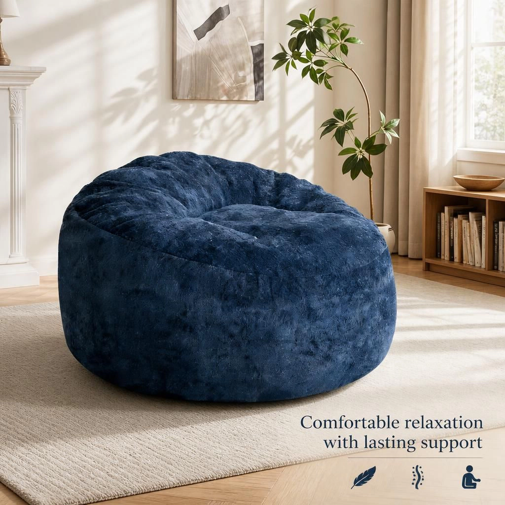 GOODSILO Comfortable Soft Flannelette Bean Bag Chair