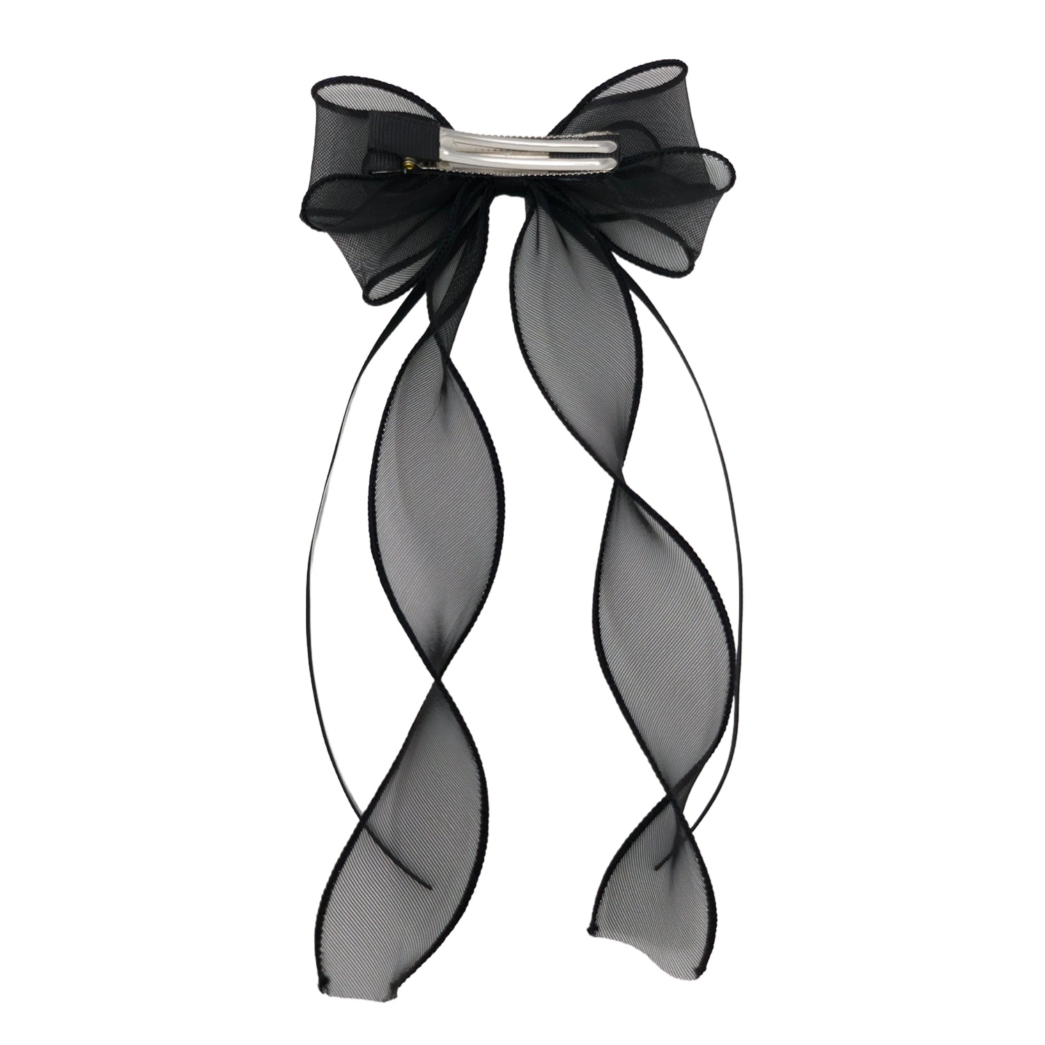 Puttisu Girls Organza Double Ribbon Clip Gift Set with Tin Case