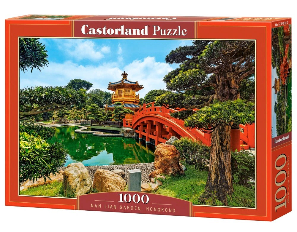 CASTORLAND 1000 Piece Jigsaw Puzzles, Nan Lian Garden, Hongkong, Chinese garden, Temple, C-104932-2